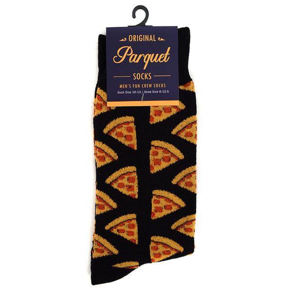 Men's Pepperoni Pizza Slice Novelty Socks SELININY