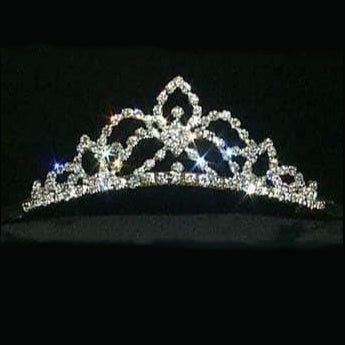 Princess Debut Crystal Rhinestone 1.5" Silver Tiara Rhinestone Jewelry Corp