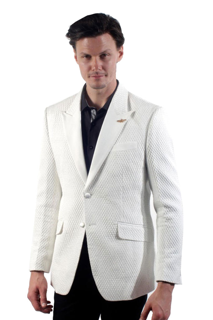 White Diamond Fashion Suit Jacket and Pants