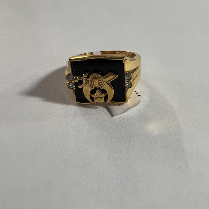 Gold Black Shriner Ring