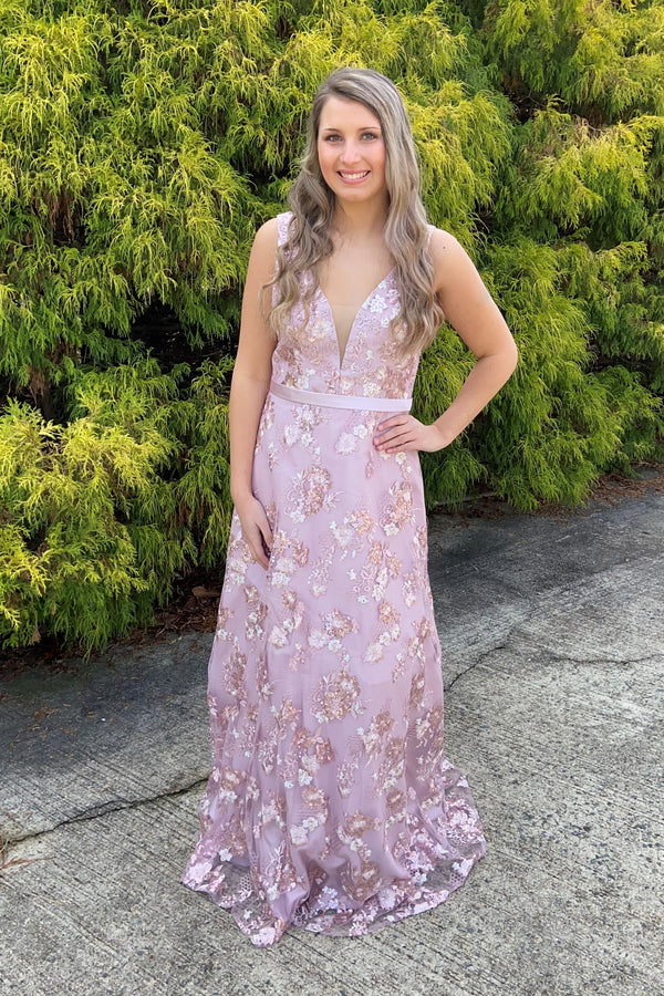 Lucci Lu style 1088 dress in dusty rose
