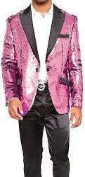 Rose and Black Sequin Fashion Jacket
