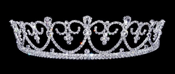 Sophisticated Queen Silver Rhinestone 2" Tiara