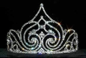 Aladdin Crystal Rhinestone Silver 4.25" Tiara Not specified 
