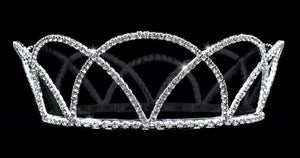 Elizabethian Crystal Rhinestone Silver Crown Rhinestone Jewelry 
