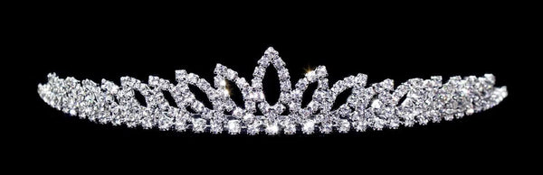 Petite Crystal Rhinestone Open Navette Spray Tiara