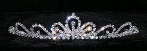 Triple Piston Wave Crystal Rhinestone Silver Tiara Rhinestone Jewelry 