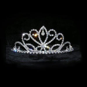 Octopus Queen Clear Crystal Rhinestone 2" Tiara Rhinestone Jewelry Corp 