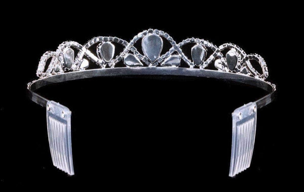 Royal Ribbon Silver Rhinestone Tiara