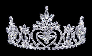 Pageant Praise Crystal Rhinestone 2.75" Silver Tiara Rhinestone Jewelry Corp 