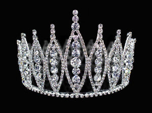 Rivoli Burst 3.5" Crystal Rhinestone Full Crown Rhinestone Jewelry 