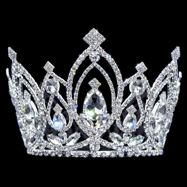 Extreme Sparkle 4" Crystal Rhinestone Silver Crown