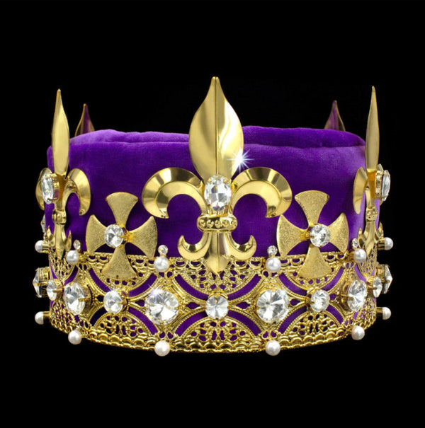 King's Crown - Purple Gold Rhinestone Jewelry 
