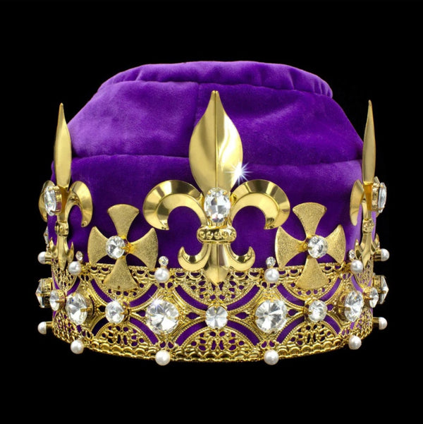 King's Crown - Purple Gold Rhinestone Jewelry 