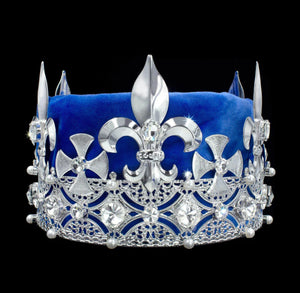 King's Crown - Blue Silver Rhinestone Jewelry 