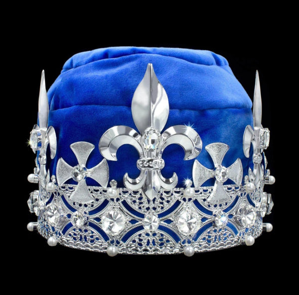 King's Crown - Blue Silver Rhinestone Jewelry 