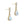 Glimmer Pear Drop Cubic Zirconia Gold Earrings Rhinestone Jewelry 