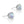 Vintage-Style Crown Setting Cubic Zirconia 8mm Silver Stud Earrings
