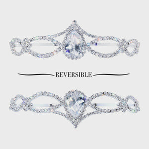 Crystal Woodland Royal Reversible 1.5" Silver Rhinestone Tiara Rhinestone Jewelry 