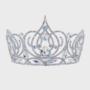 Radiant Beauty 4" Rhinestone Silver Tiara Rhinestone Jewelry 