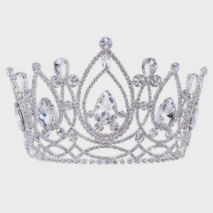 Eternal Elegance 4" Crystal Rhinestone Silver Tiara Rhinestone Jewelry 