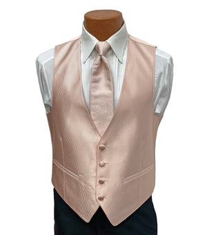 Flow 'Dynasty' Men's Fullback Vest and Tie Set - Blush FLOW Formals 