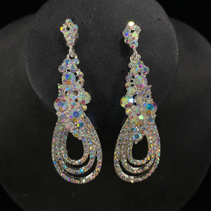 Silver AB Loop Dangle Earrings Not specified 