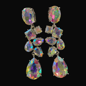 Silver AB Thick Cluster Earring