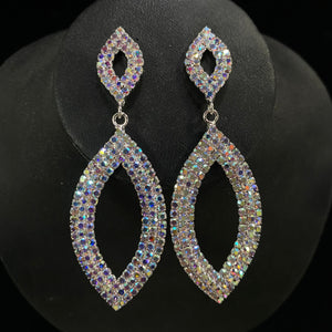 3" AB Marquise Pave Earrings - Cristal D'Or