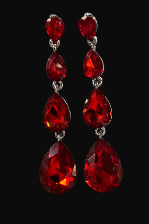 Ruby Multi Teardrop Earring Cristal D'Or