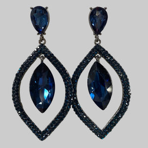 Montana Blue Teardrop Marquise Accent Earrings 