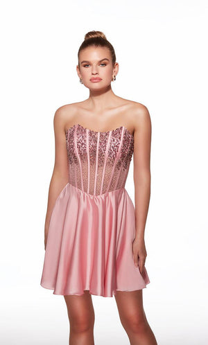 ALYCE Paris 40101 Beaded Corset A-Line Cocktail Dress Alyce Paris 