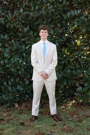 New Azzuro Tan 2 Piece Slim Fit Suit Azzuro 