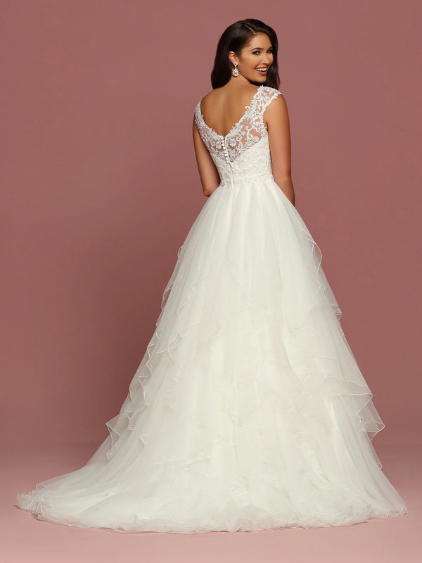 DaVinci Bridal 50501 White Ruffle Tulle Ballgown