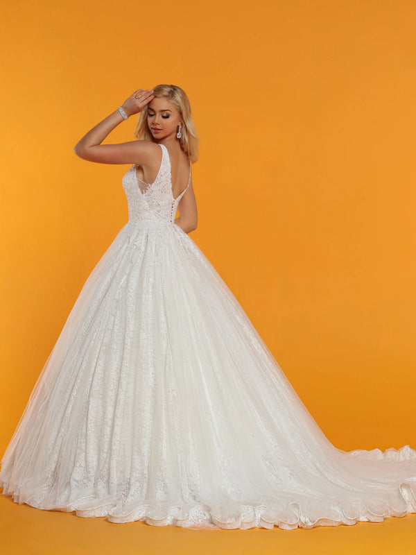DaVinci Bridal 50510 White Lace & Tulle Ballgown