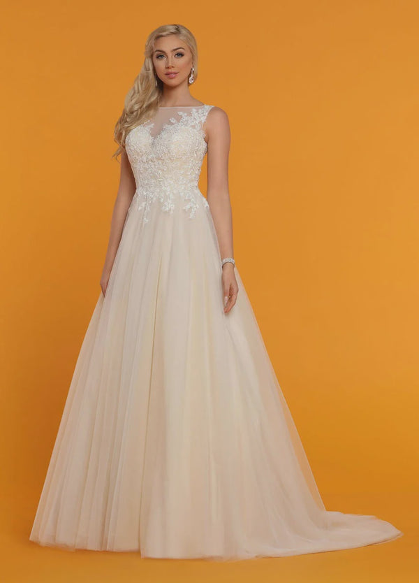 DaVinci Bridal 50515 Lace & Tulle A-Line Dress