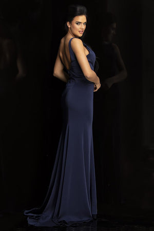 Lucci Lu 6031W Slim Modest Evening Dress with Sheer Cape Lucci Lu 