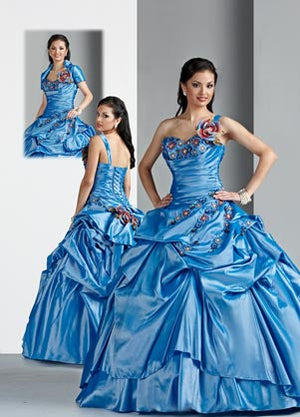 Da Vinci Quinceañera Dress 80002 Cornflower Blue Multi Da Vinci Quinceañera 