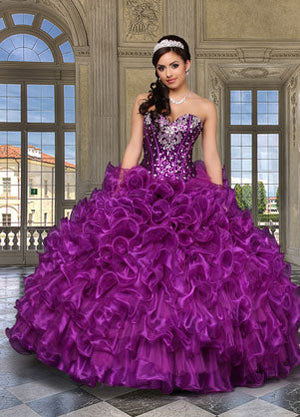 Da Vinci Quinceañera Dress 80232 Purplish Da Vinci Quinceañera 