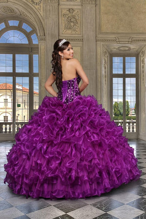 Da Vinci Quinceañera Dress 80232 Purplish Da Vinci Quinceañera 