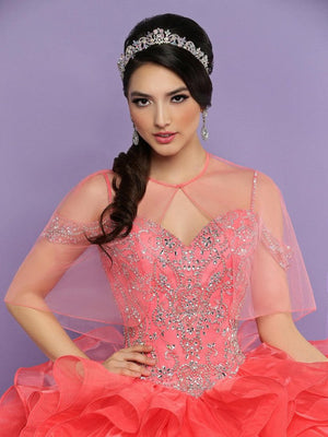 Da Vinci Quinceañera Dress 80377 Melon Da Vinci Quinceañera 