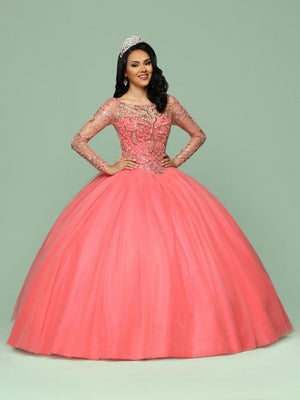 Da Vinci Quinceañera Dress 80393 Melon Da Vinci Quinceañera 