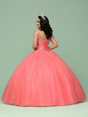 Da Vinci Quinceañera Dress 80393 Melon Da Vinci Quinceañera 