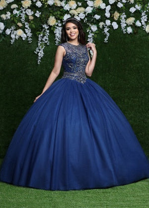 Da Vinci Quinceañera Dress 80459 Indigo Da Vinci Quinceañera 