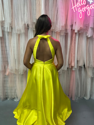 ALYCE Paris 1430 Sunshine Yellow A-Line Dress Alyce Paris 