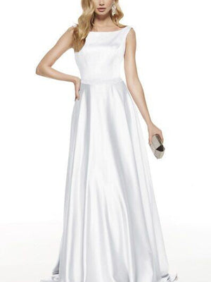 ALYCE Paris 1533 Diamond White Modest A-Line Dress Alyce Paris 