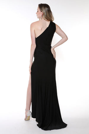 Ava Presley 34531 Emerald Green One Shoulder Fitted Dress Ava Presley 