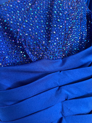 ATHENA PROM 8813 Sweetheart Off Shoulder Shimmer Jersey Column Dress