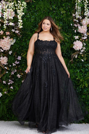 ATHENA PROM 8846 Gray Tulle and Lace A-Line Dress Athena Prom 
