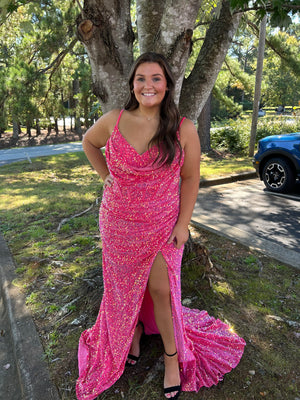 ATHENA PROM 8855 Fitted Sequin Dress